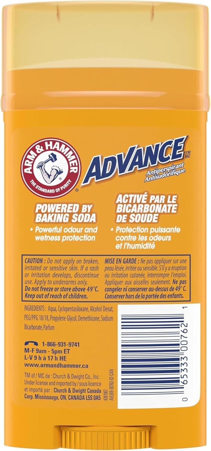 7x Arm & and Hammer Advance Fresh Clear Gel Antiperspirant Deodorant 113g 4oz