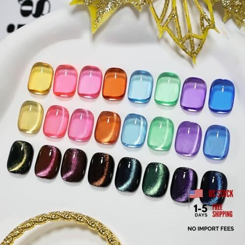 Candy Jelly Gel Nail Polish Set 9 Colors Pink Purple Yellow Blue Green with
