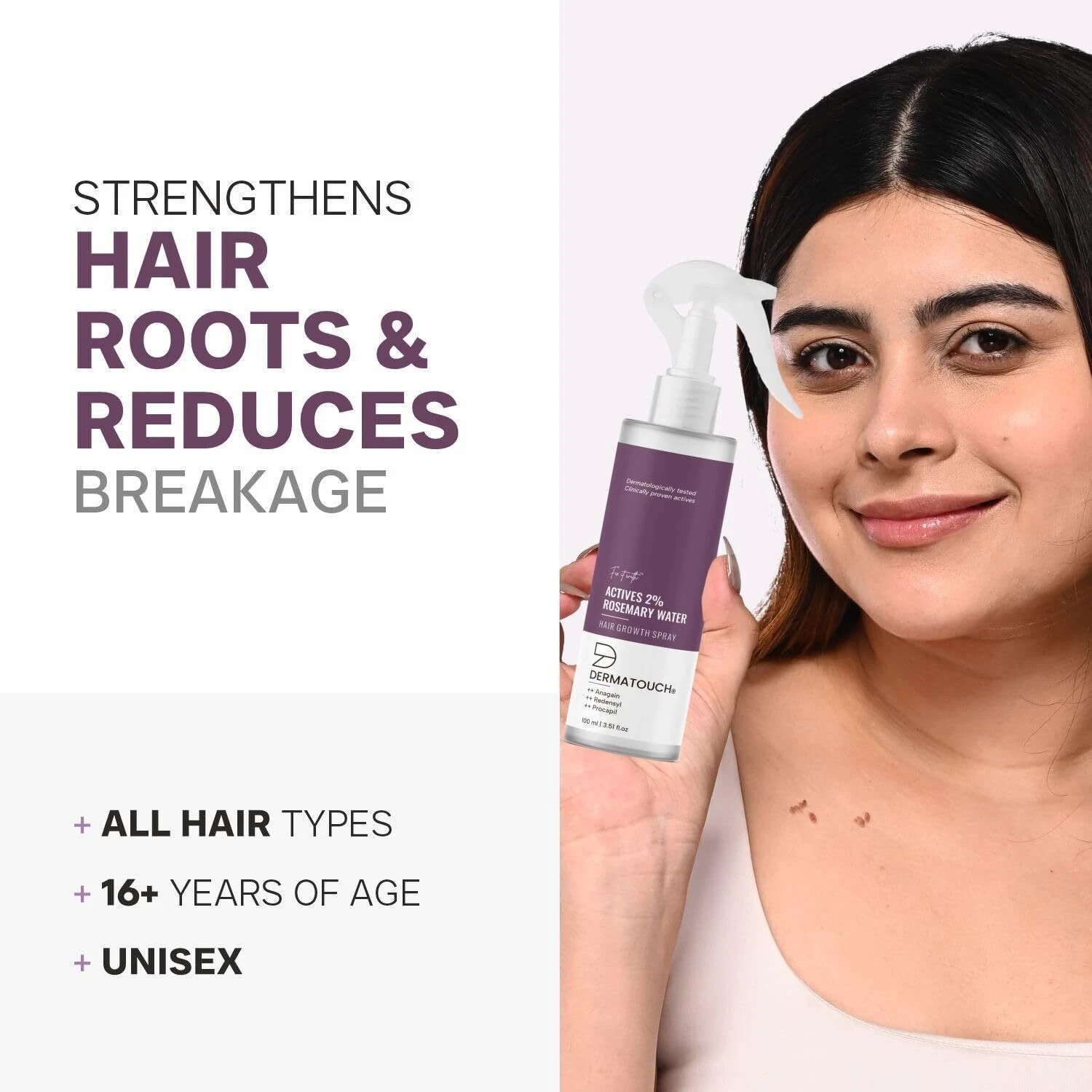 DERMATOUCH ROSEMARY WATER HAIR GROWTH SPRAY – 100ML