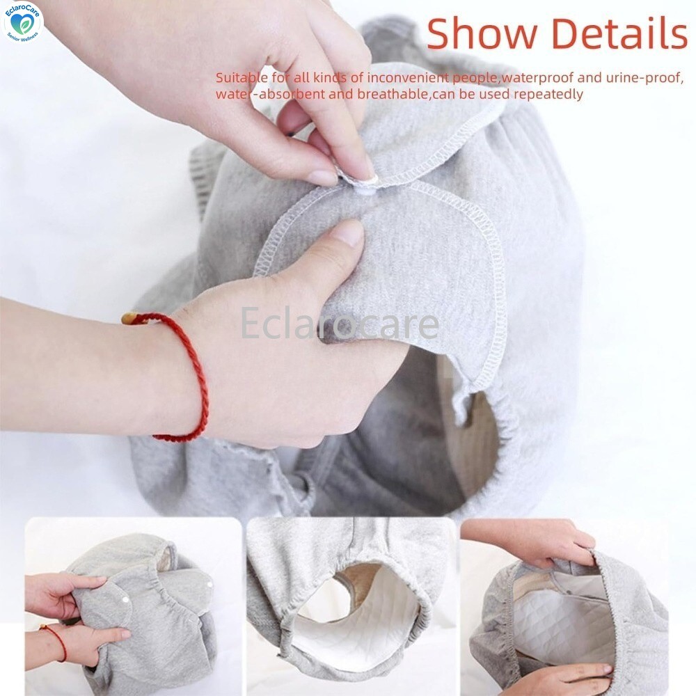Adult Incontinence Cloth Diaper Pants Reusable Large waterproof urine Leak-Proof