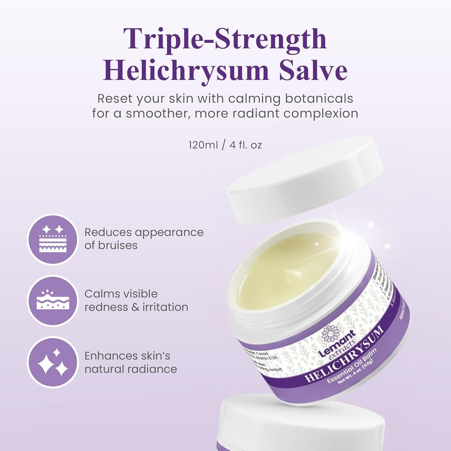 Lemant Extracts Helichrysum Balm (4 oz) – Triple Strength Helichrysum Essential