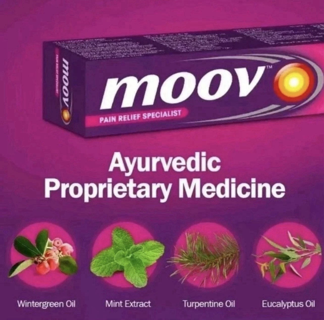 3x Moov Spray Strong Instant Pain Relief Spray 80g PACK of 3-FREE SHIPPING