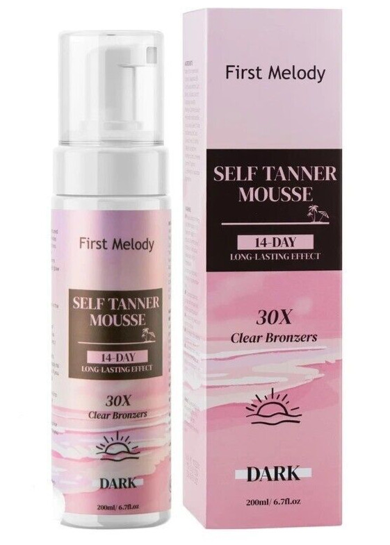 Self Tanning Mousse (Dark Tan) Foam Lasts 14 Days – 3x 6.7 oz Pump Tanner