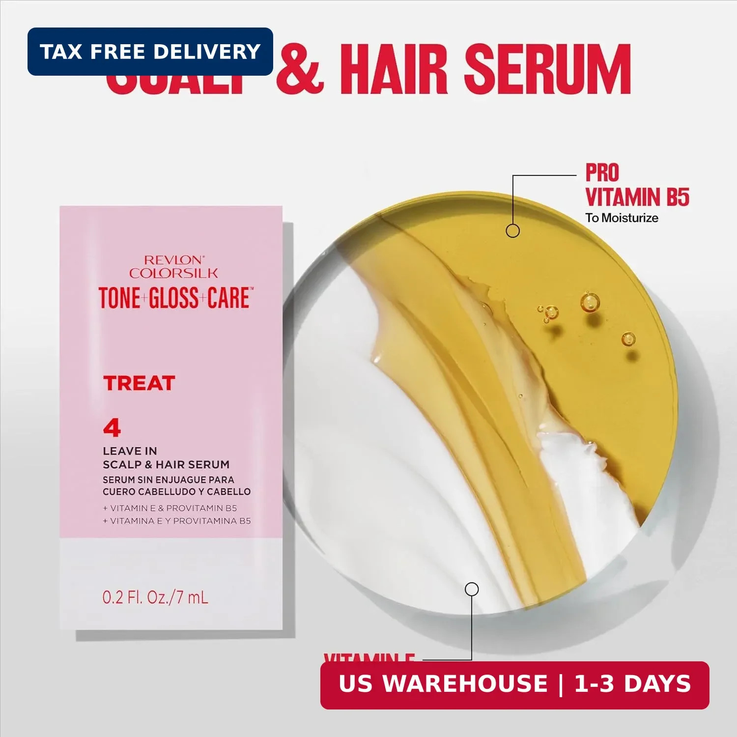 Revlon ColorSilk Tone + Gloss + Care Demi Permanent Hair Color, Dye Kit with Lea