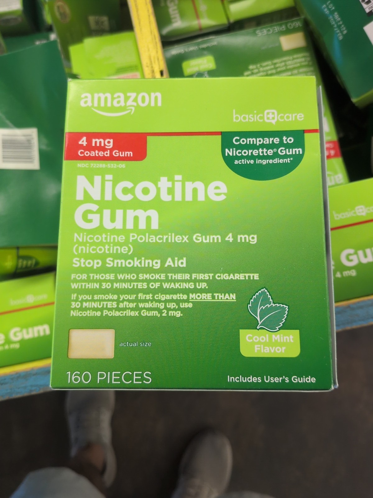 Nicotine Gum 4mg Mint 320 Pieces Lot (160 + 160) Stop Smoking EXP Oct. 2026