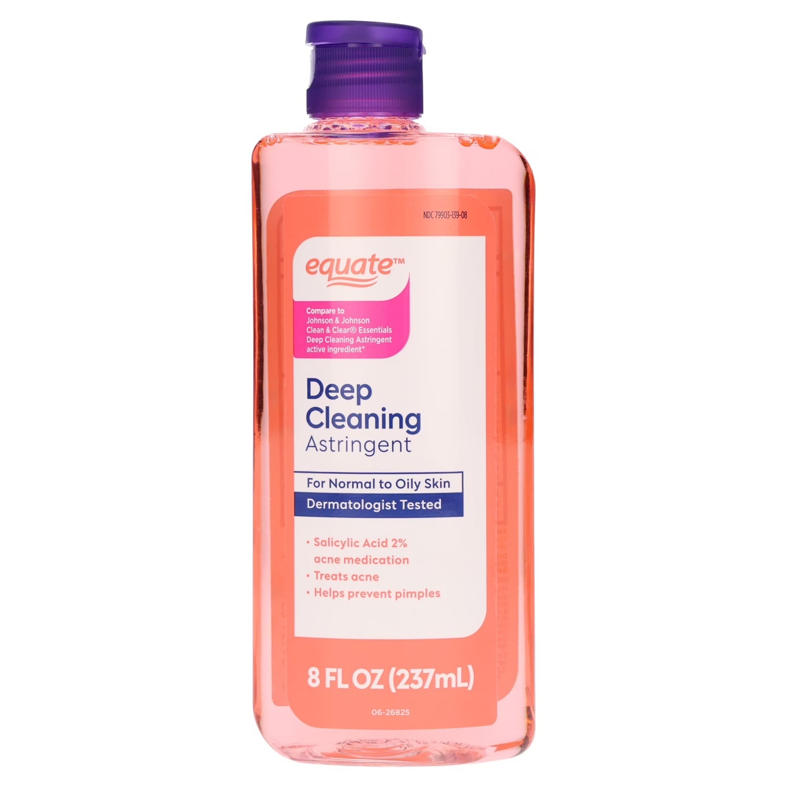 (3 pack) Equate Beauty Deep Cleaning Acne Care Facial Astringent, 8 fl oz