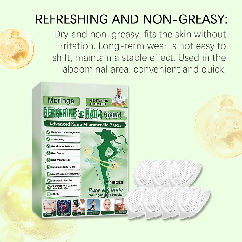 6 Box Moringa Berberine 10-in-1 Advanced Nano Microneedle Patches 7Pcs/Box US