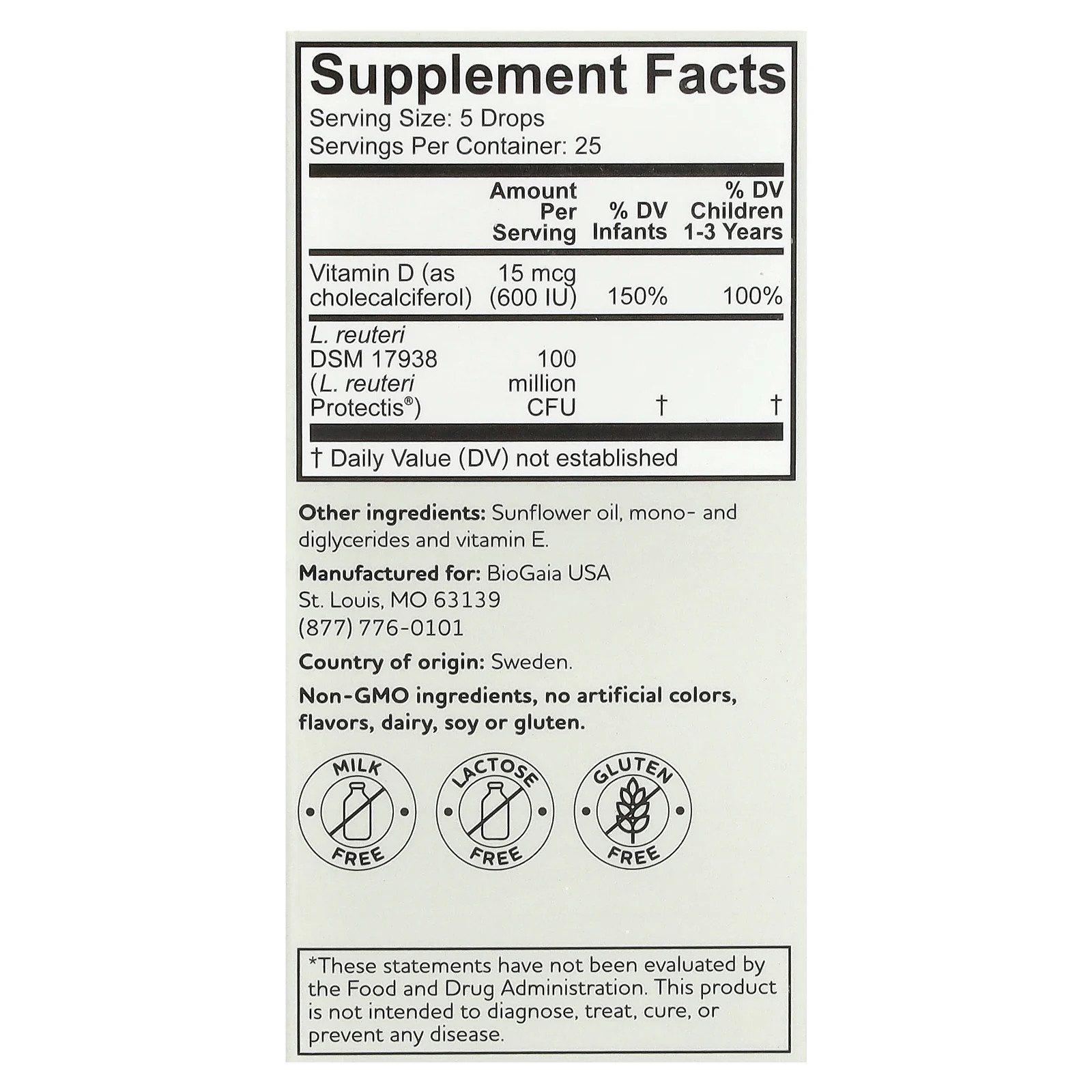 Protectis Baby, Immune Active Probiotic Drops, 0-36 Months, 0.17 fl oz (5 ml)