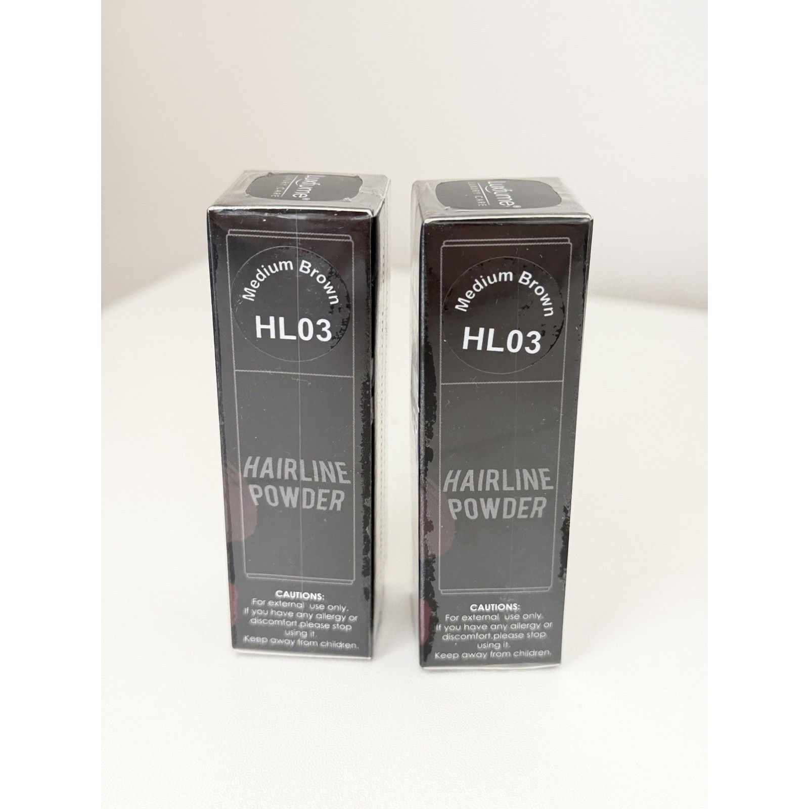 Lot of 2 Luxfume Hairline Powder Eyebrow Stamp HL03 Medium Brown, Exp 05/2027