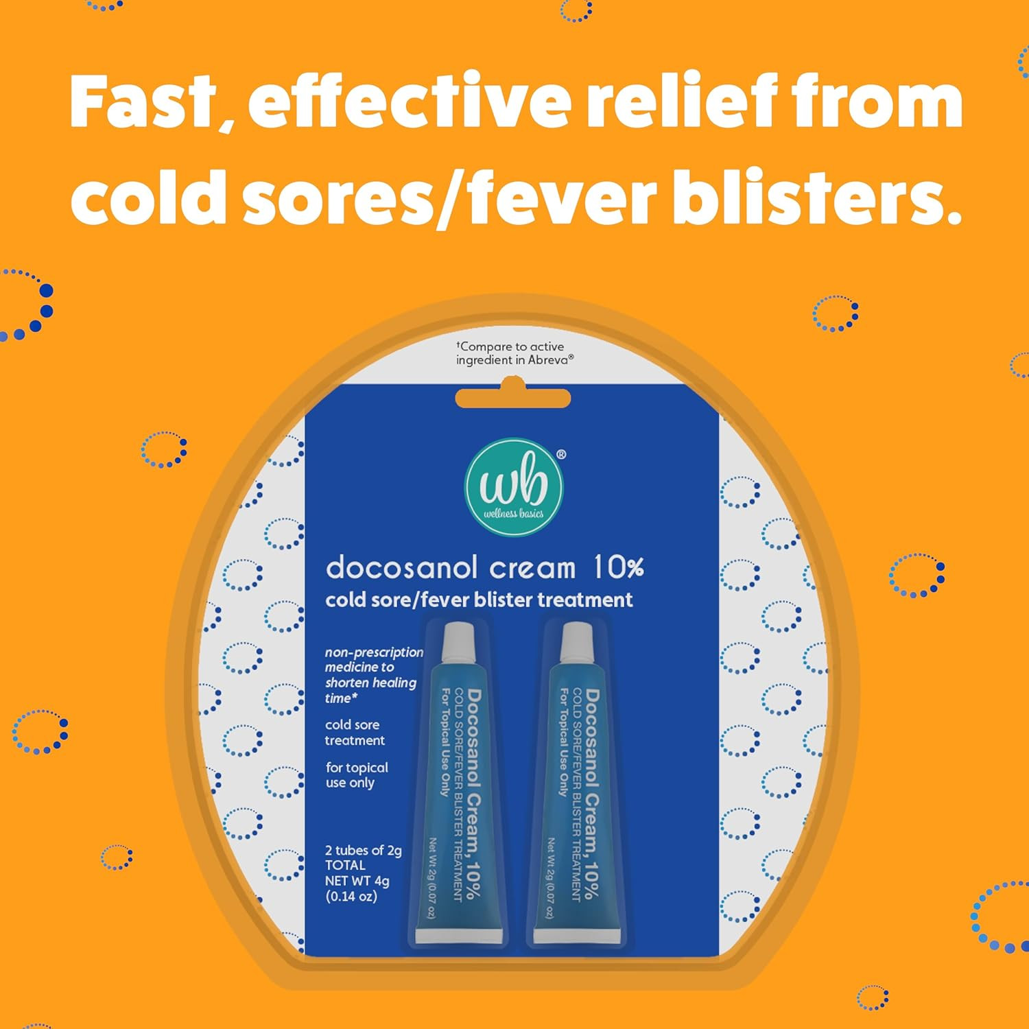 Docosanol 10% Cold Sore Cream Lip Treatment Twin Pack 0.07 oz