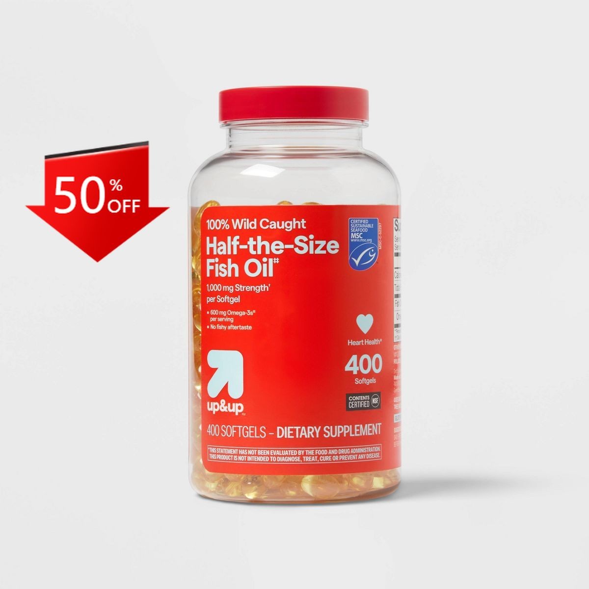 MSC Fish Oil Softgels – 1000mg – 400ct – up&up™