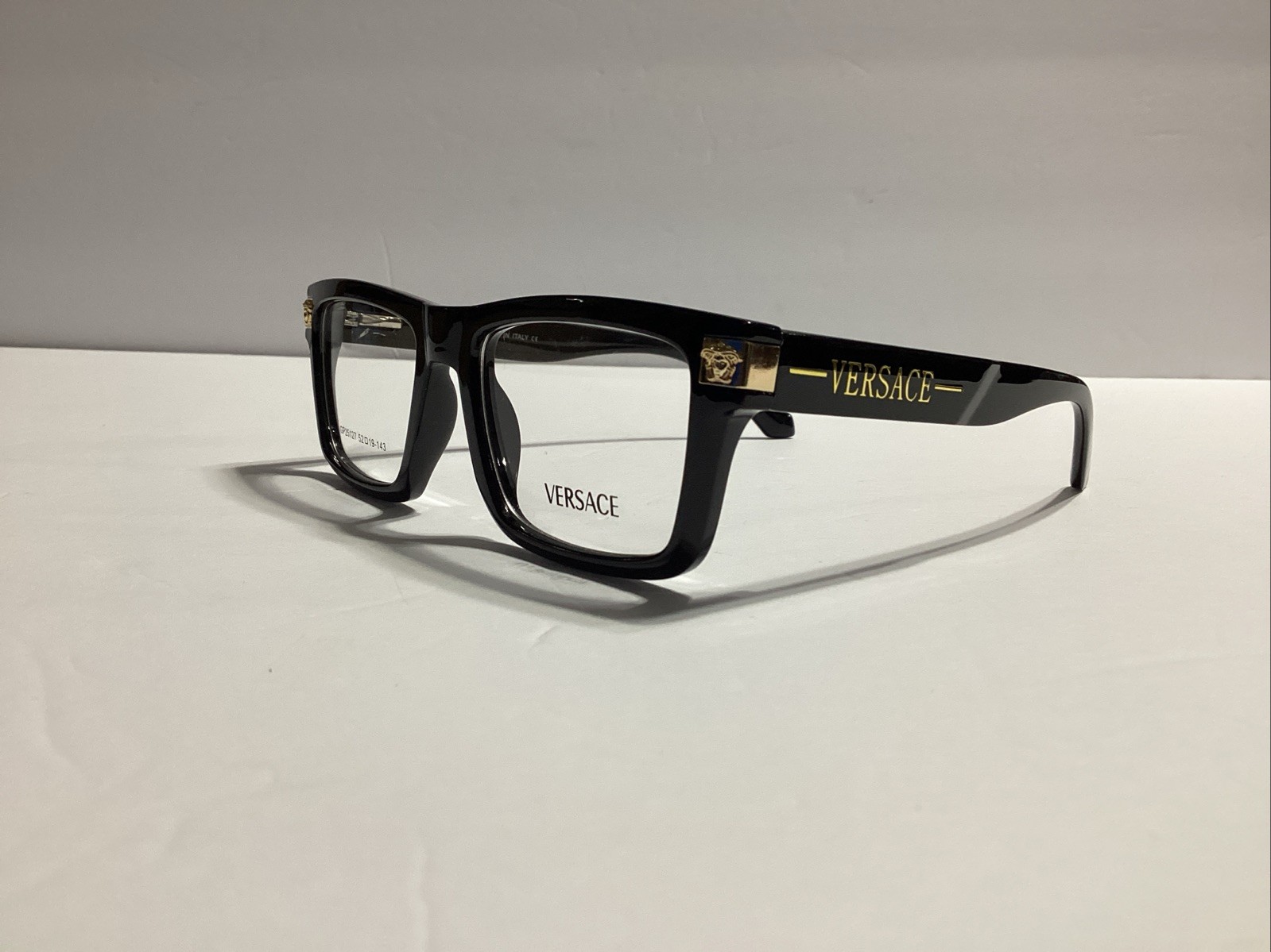 Versace Eyeglasses Transparent Black Full Rim