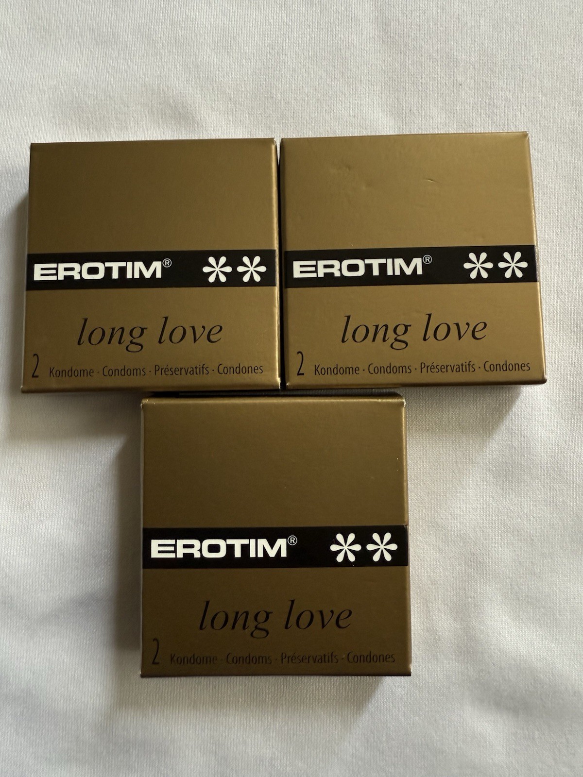 Erotim Long Love Condoms With Coitus Prolonging- 3 Pk ( 6 Single None Studded )