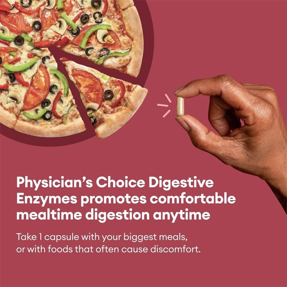 Physician’S Choice Digestive Enzymes Multi Enzymes Organic Prebiotics 60 Pills