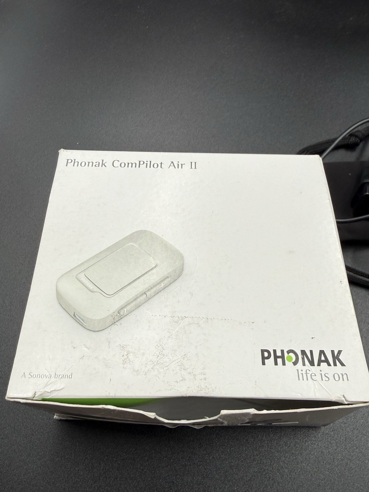 Phonak ComPilot Air II Bluetooth Hearing Aid Streamer w/ Box Cable Pouch Charger