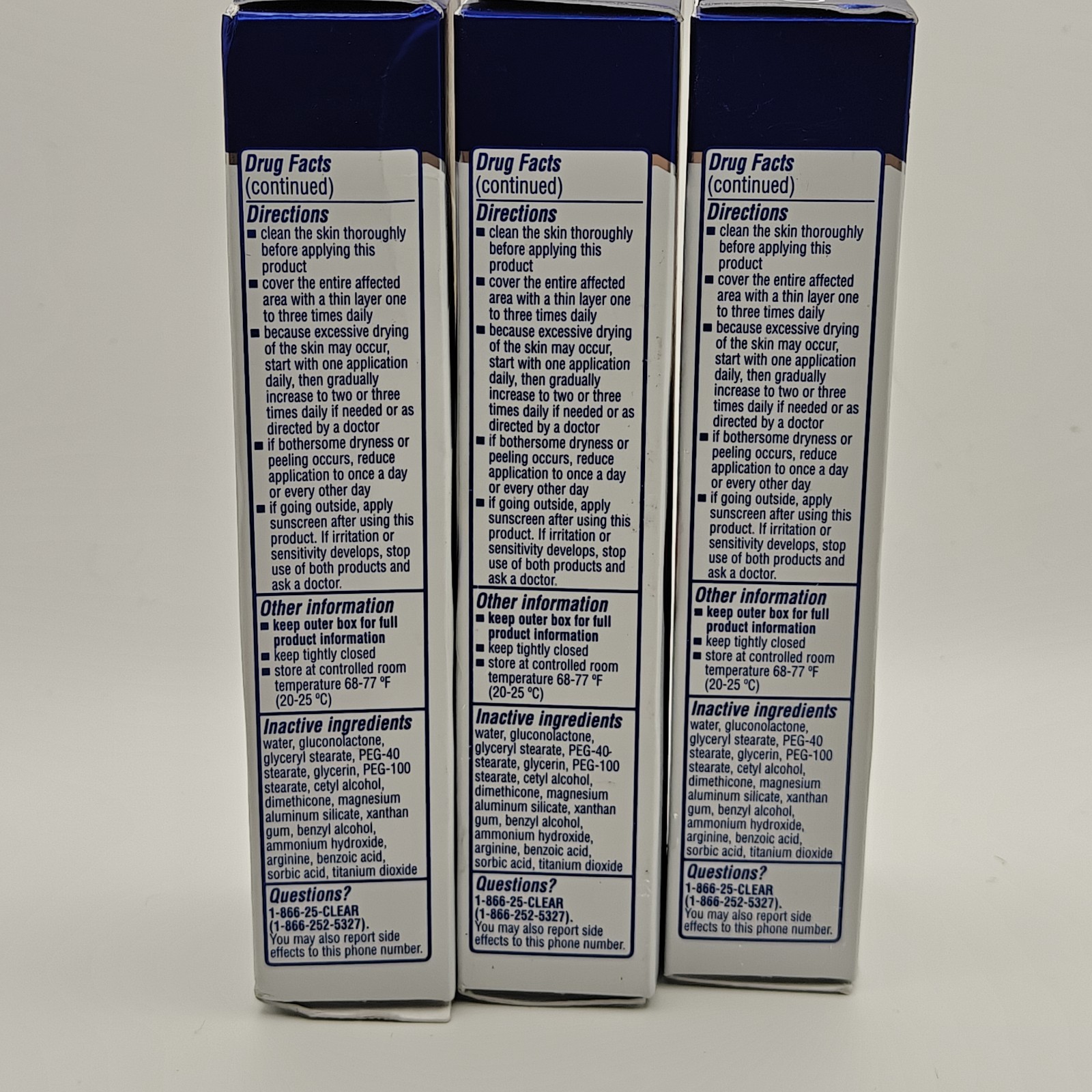 3 Pack Clearasil Rapid Rescue Spot Treatment Cream 1 oz Acne Exp 7/26 New