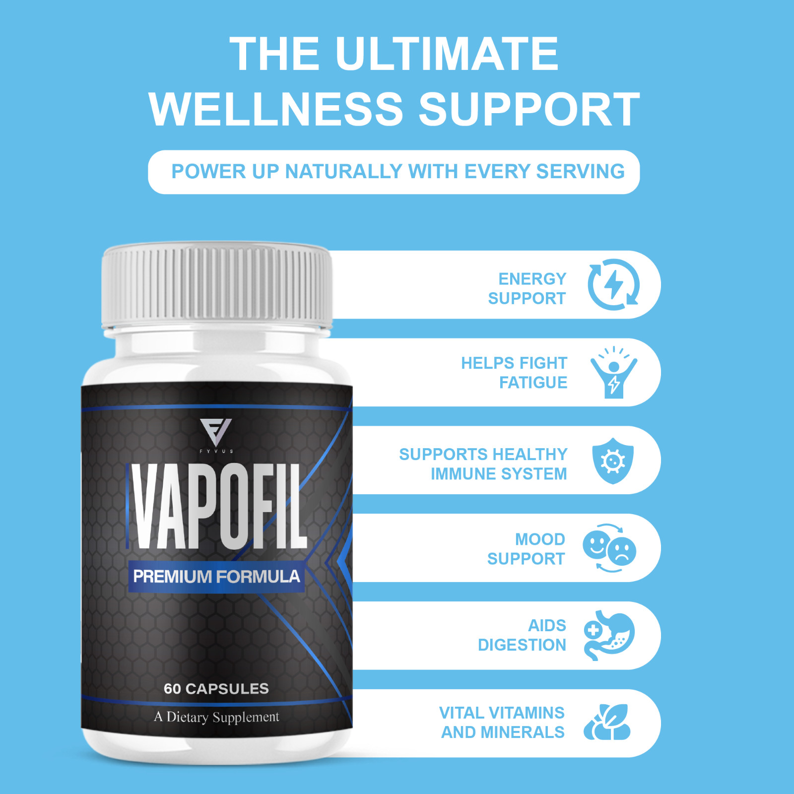 Vapofil Premium Performance Supplement, Vapofill Pills (60 Capsules)