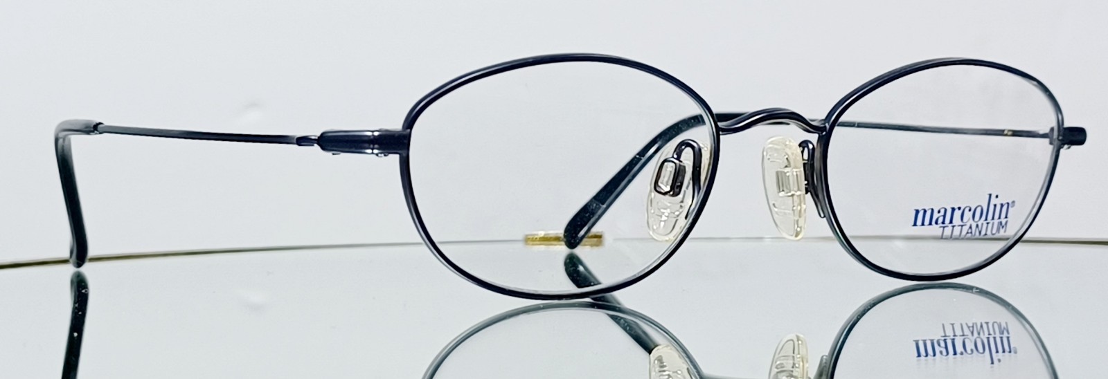 Originale MARCOLIN 2033 355 Eyeglasses DARK RUTHENIUM New TITANIUM 46-18 Japan