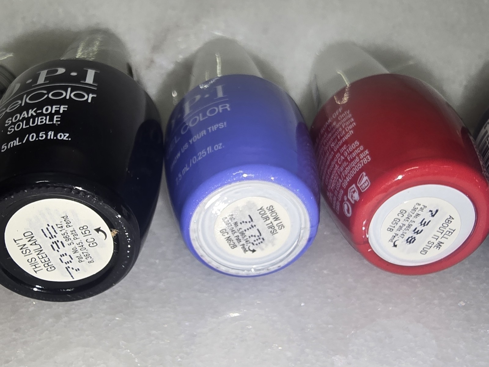 OPI GELCOLOR SET OF 7, OPI GELCOLOR Gel Nail Polish -Soak Off. SET OF 7
