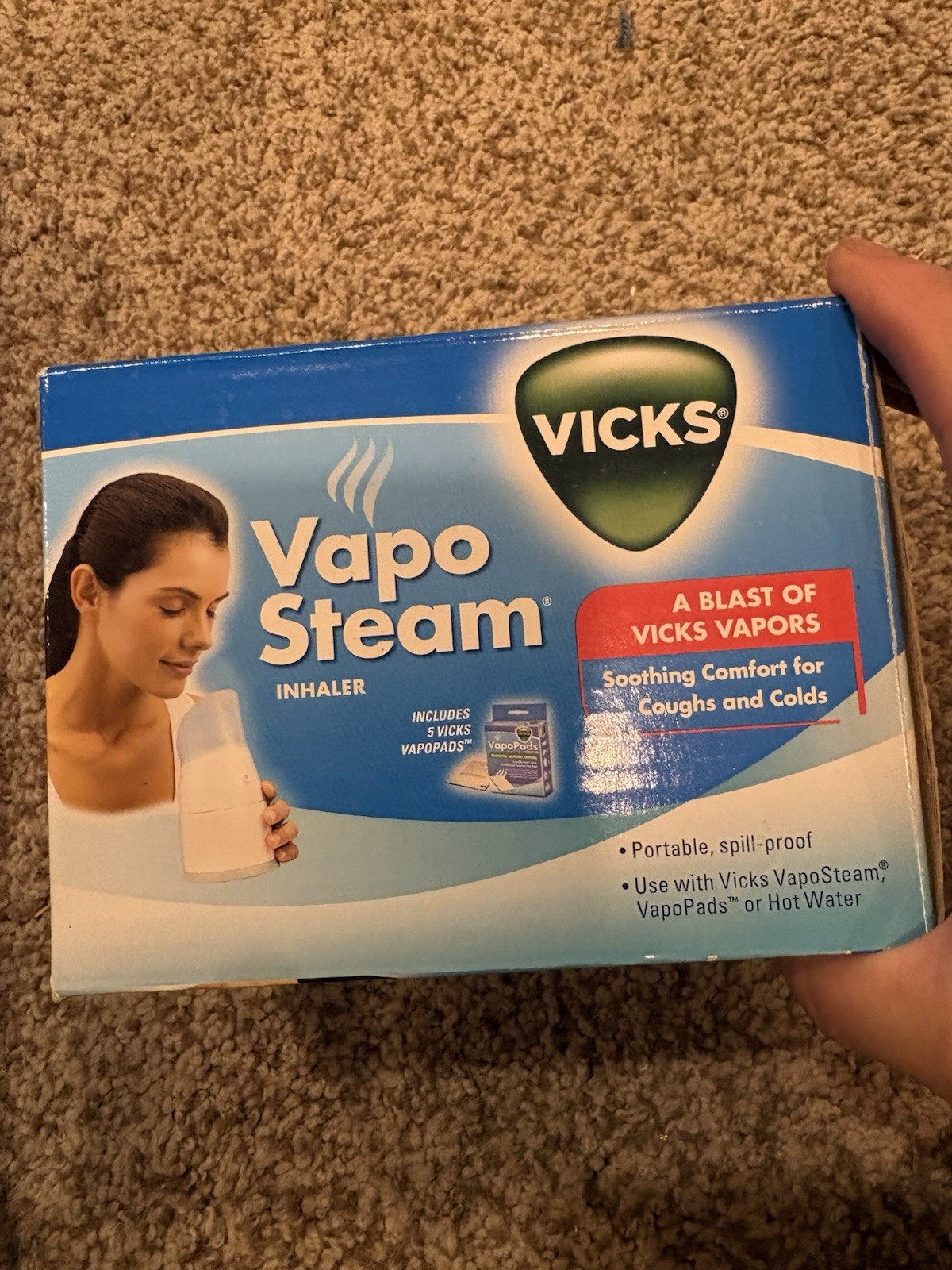 Vicks Steam Inhaler-Personal Steam Therapy V1200-6-VV1 New w/ Inhalant Pads