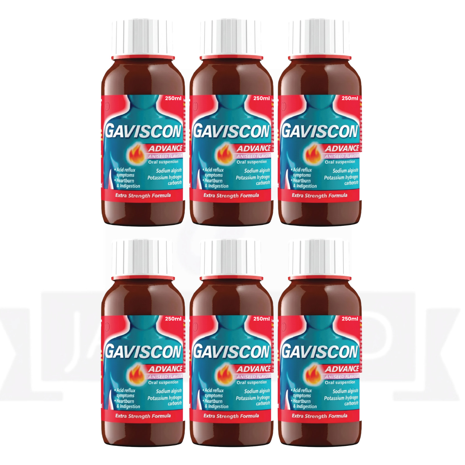 6 PACK OF- GavI$con Advance Aniseed (250ML) – FREE DELIVERY – EXP – (02/2027)