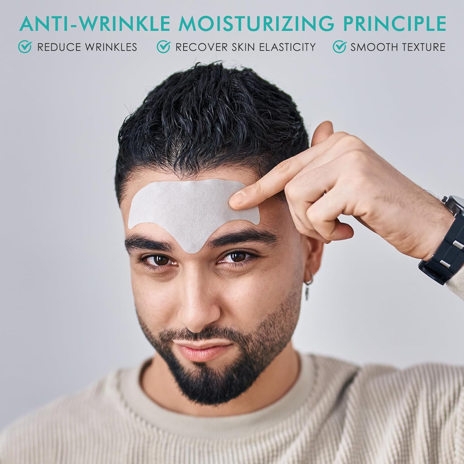AUSLKA Men’S Forehead Wrinkle Patches 24Pcs,Anti-Wrinkle Facial Treatment,Smooth