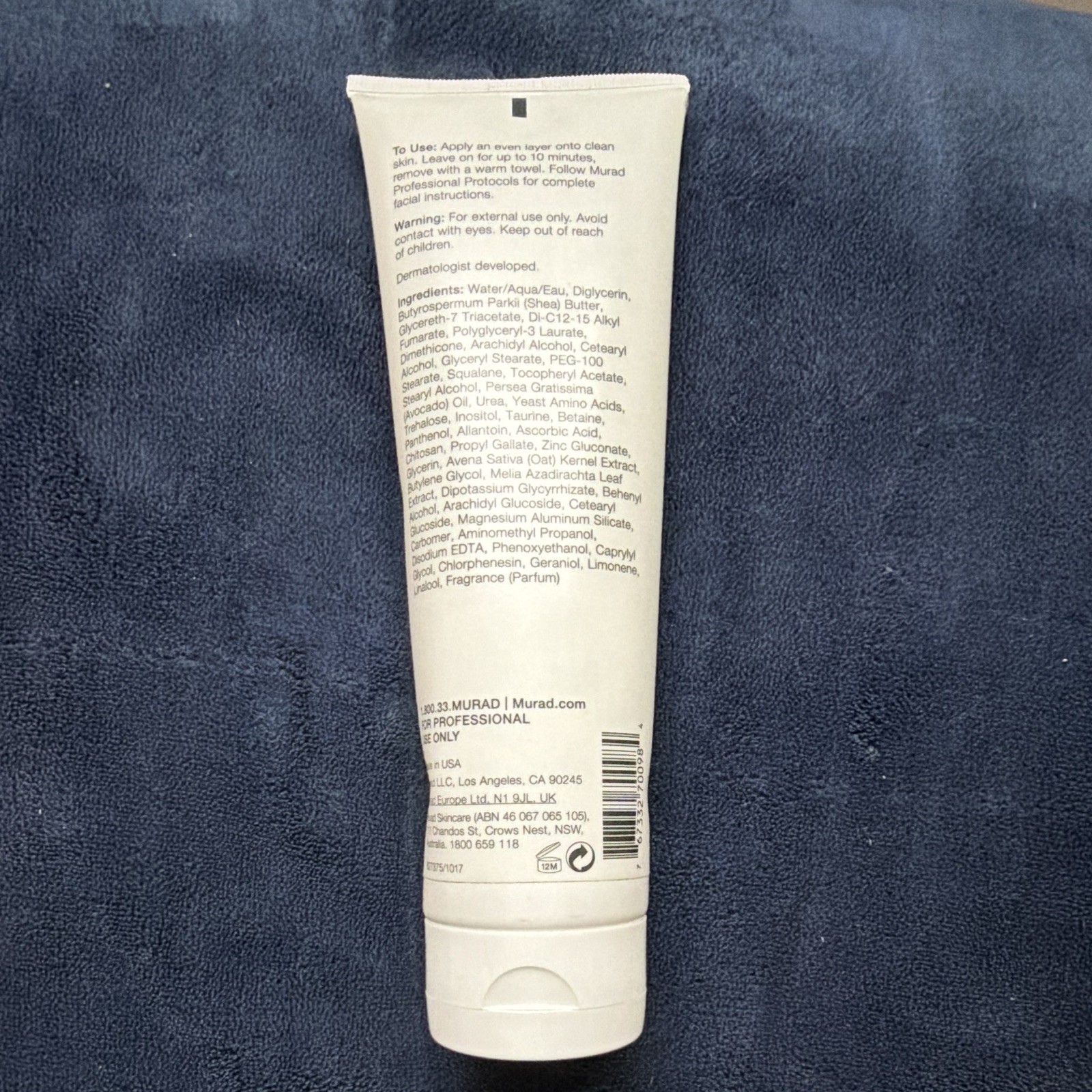 Murad Age Reform Soothing Cream Mask Professional Size 8.5 fl oz