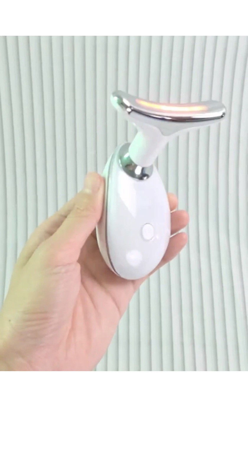LED Neck & Face Massager Beauty Device – Heated EMS Skin Tightening