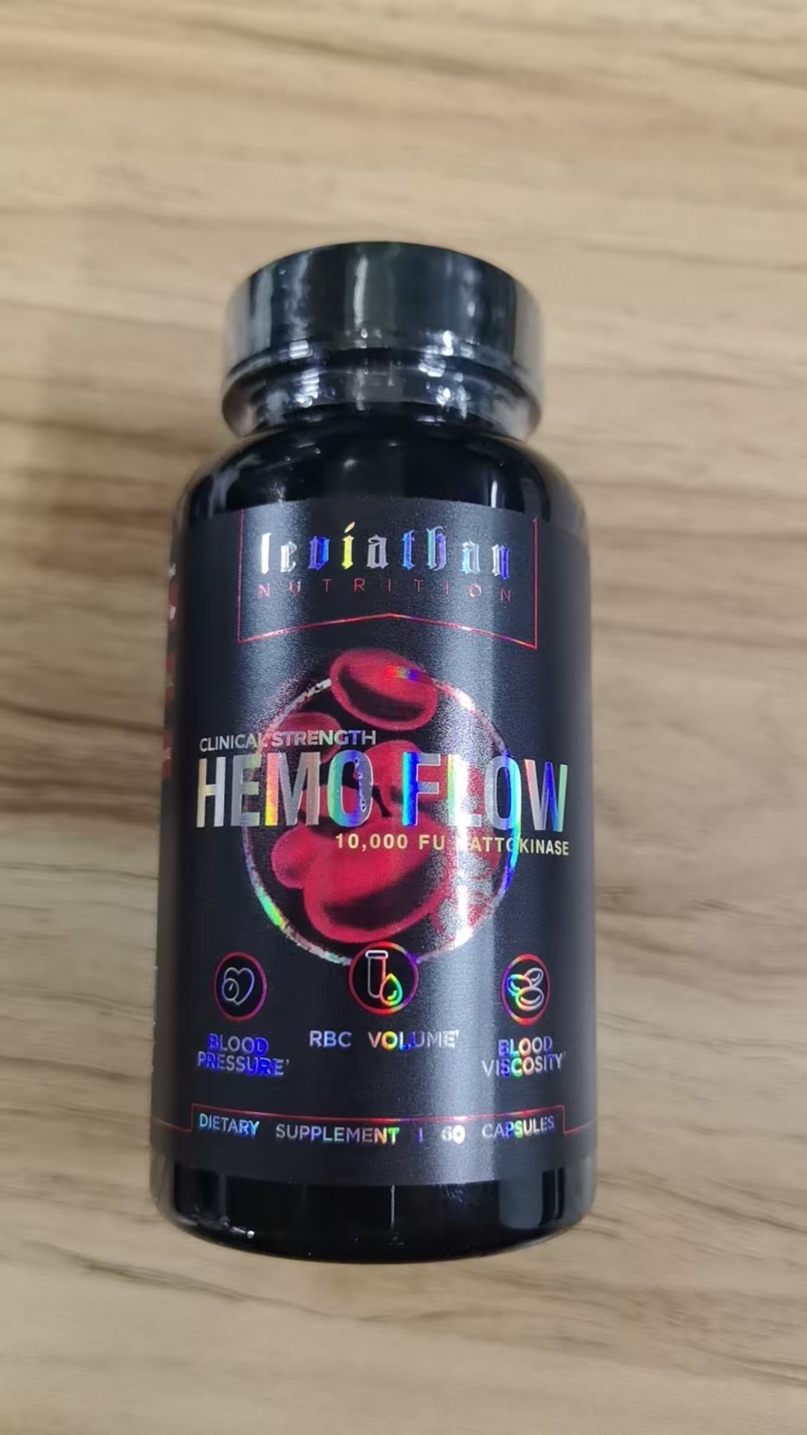 (3Pcs) Hemo Flow Nattokinase 10,000 FU Blood Support 3 Bottles 180 Capsules