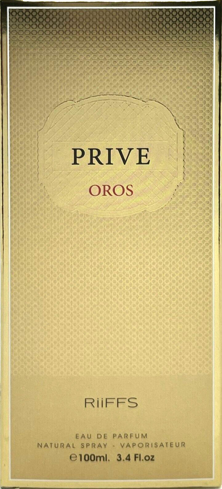 RIIFFS PRIVE OROS EAU DE PARFUM SPRAY FOR WOMEN 3.4 Oz / 100 ml BRAND NEW ITEM!