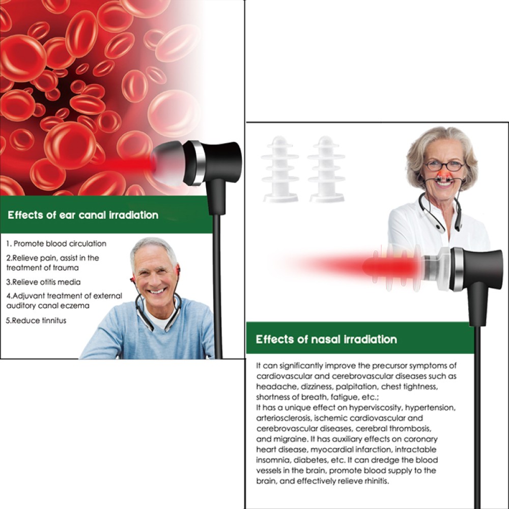 NEW Earplug 650NM Laser Therapy For Ear And Nose Tinnitus & Rhinitis Relief