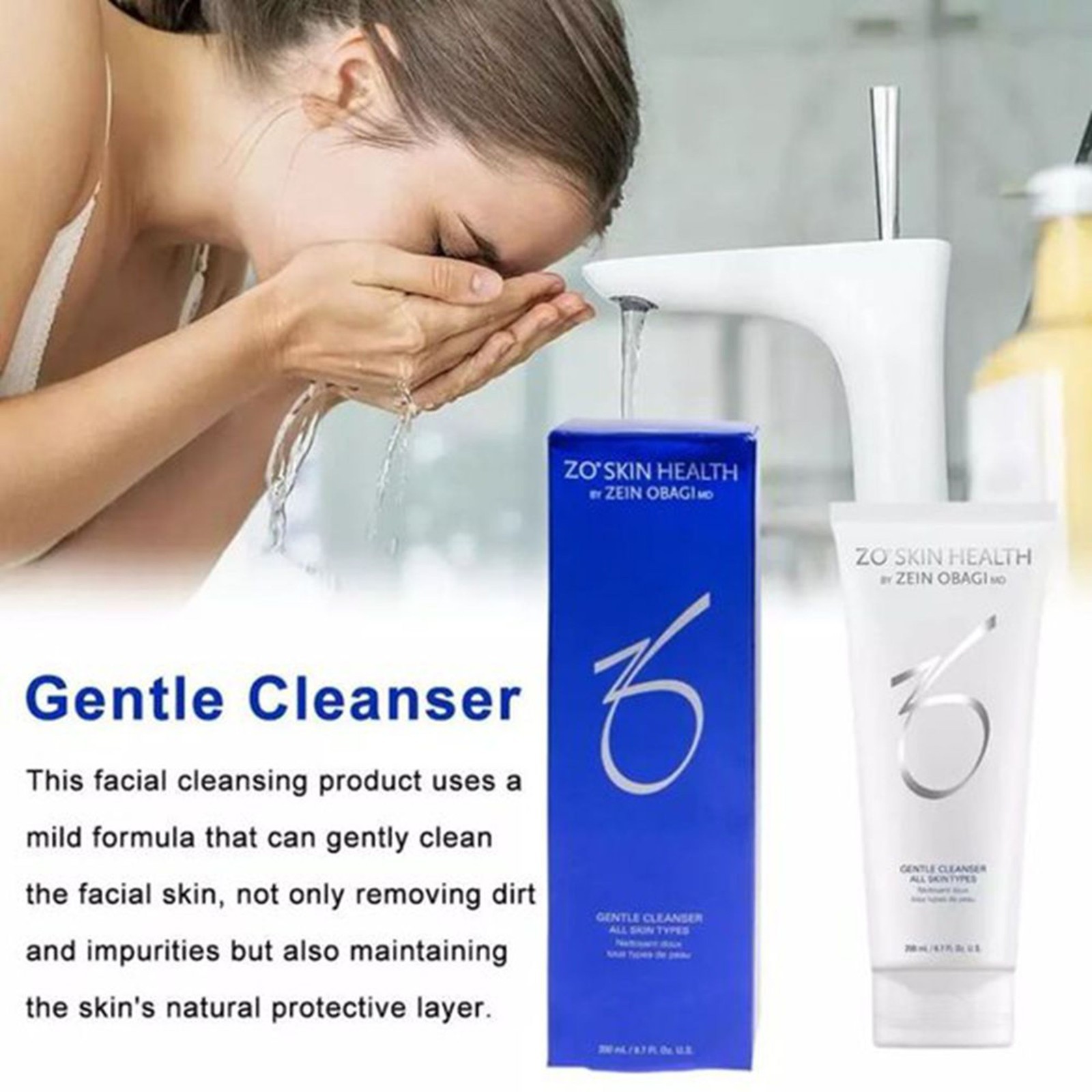 New In Box ZO Gentle Cleanser 200ml Facial Wash for All Skin Types EXP:03/28