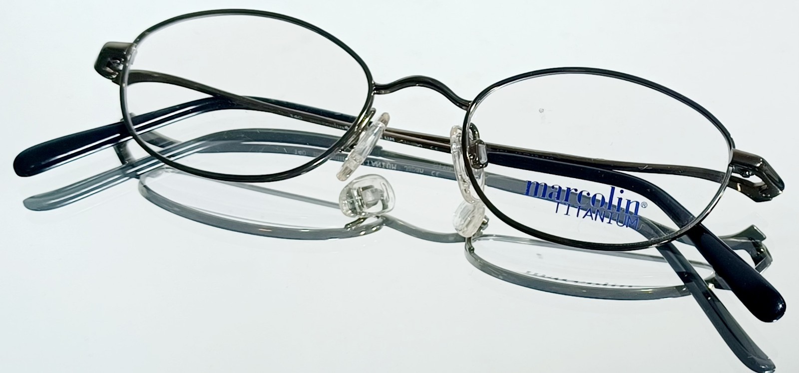 Original MARCOLIN 2033 404 Eyeglasses DARK GUNMETAL New TITANIUM 46-18-140 Japan