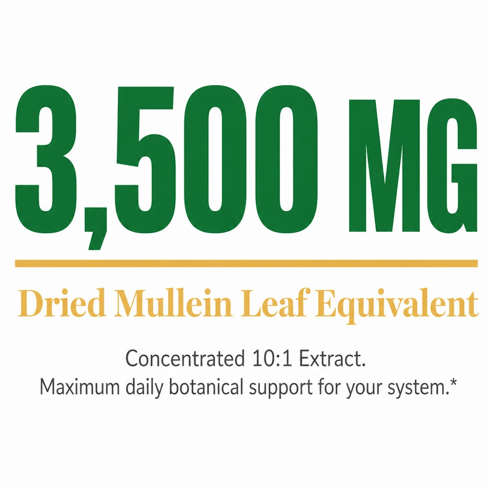 3500mg Mullein Leaf Lung Cleanse 15-in-1 Herbal 30~120 Caps Respiratory & Immune