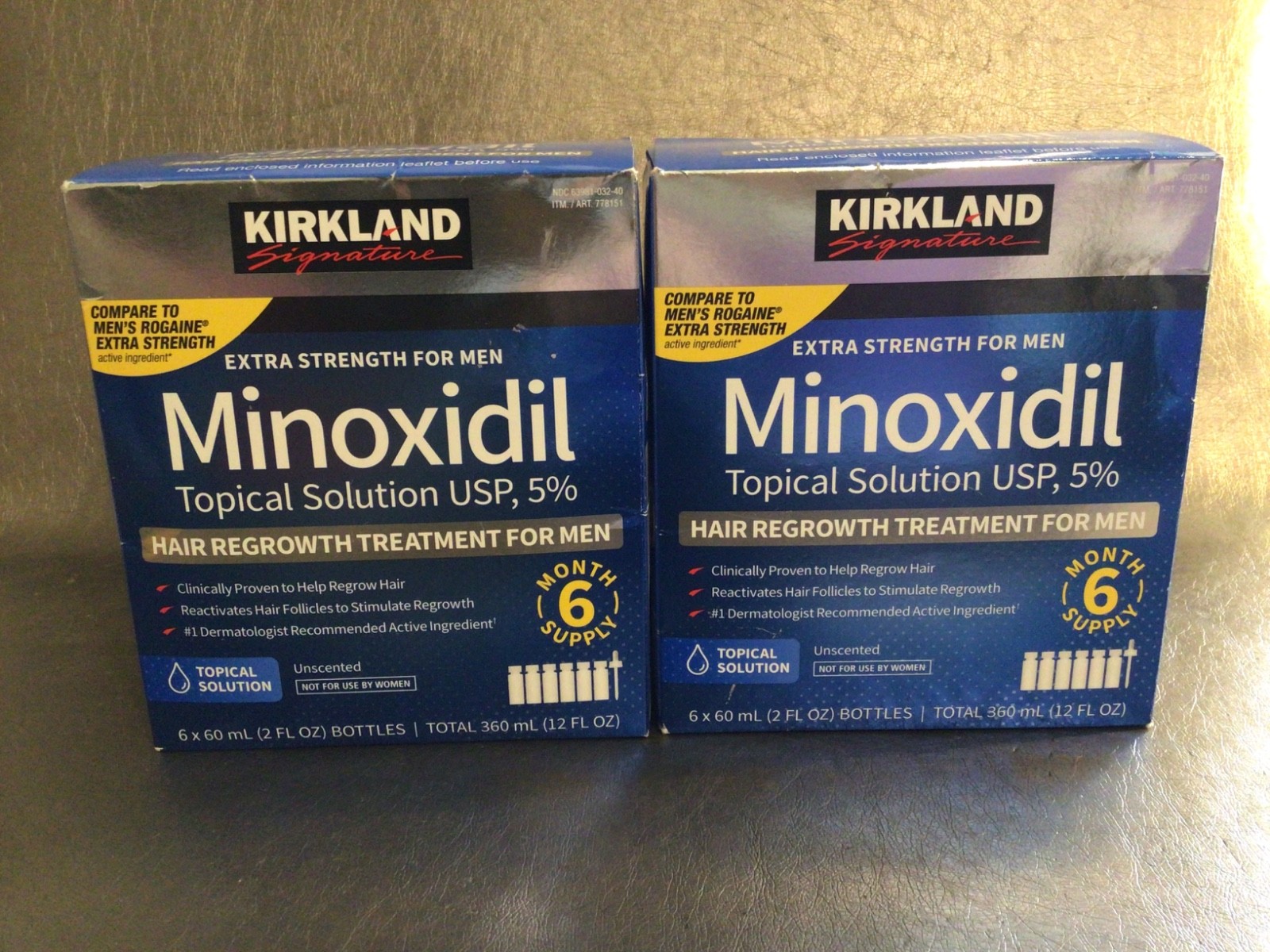 2 Minoxidil 5% Topical Hair Solution Kirkland 2 x 6 = 12 Month Supply – Exp 6/27