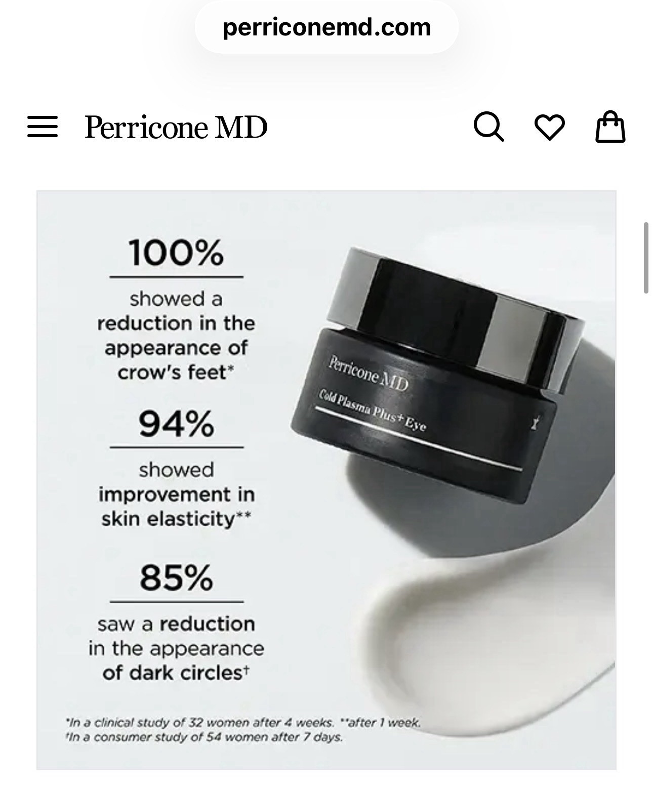 Perricone MD Cold Plasma Plus+ Advanced Eye Cream for Eye 0.5 fl oz