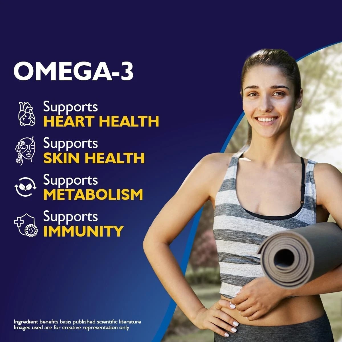 Siens By Dabur Omega-3 Fish Oil 3000mg 30 Softgels For Heart Skin Joint Health