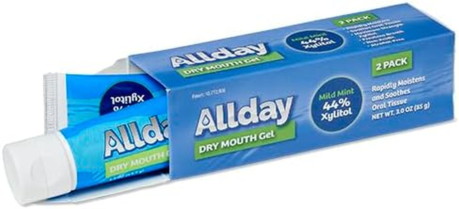 Allday Dry Mouth Treatment Gel – Maximum Strength Xylitol, Fast Acting, Non-Acid