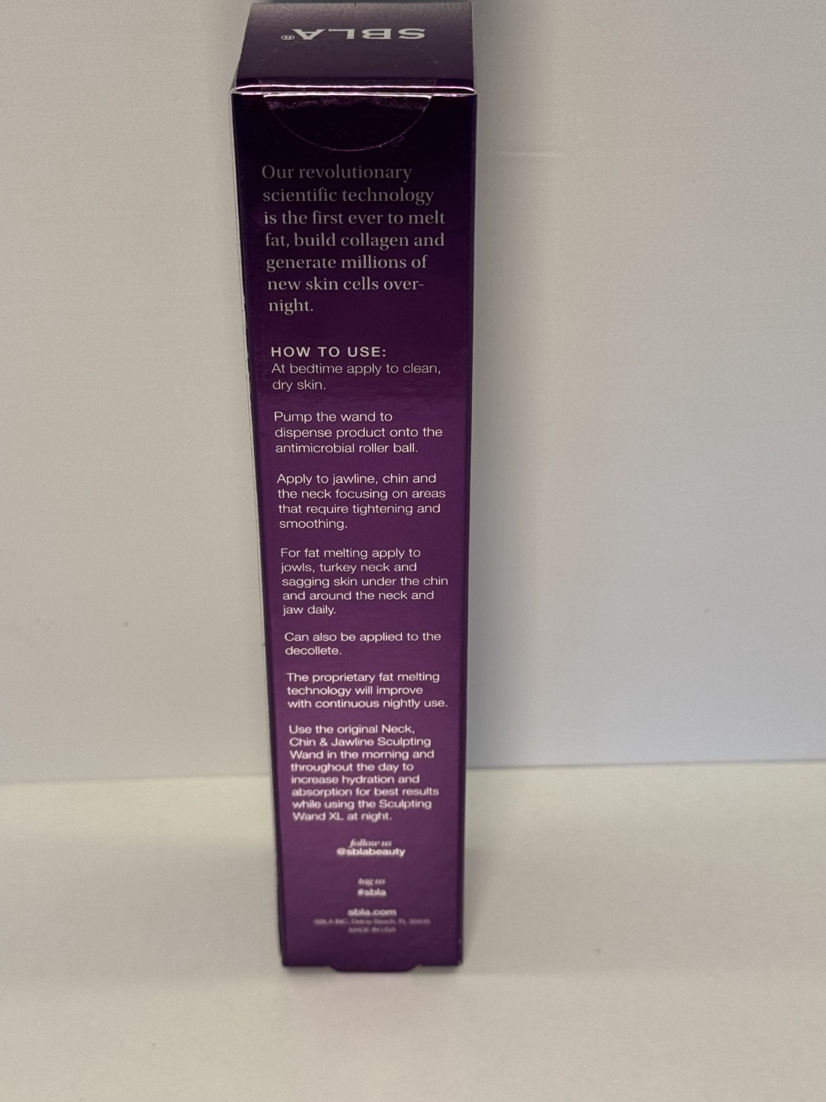 SLBA Neck, Chin & Jawline Sculpting Wand XL. New w/ Seal 0.7 oz
