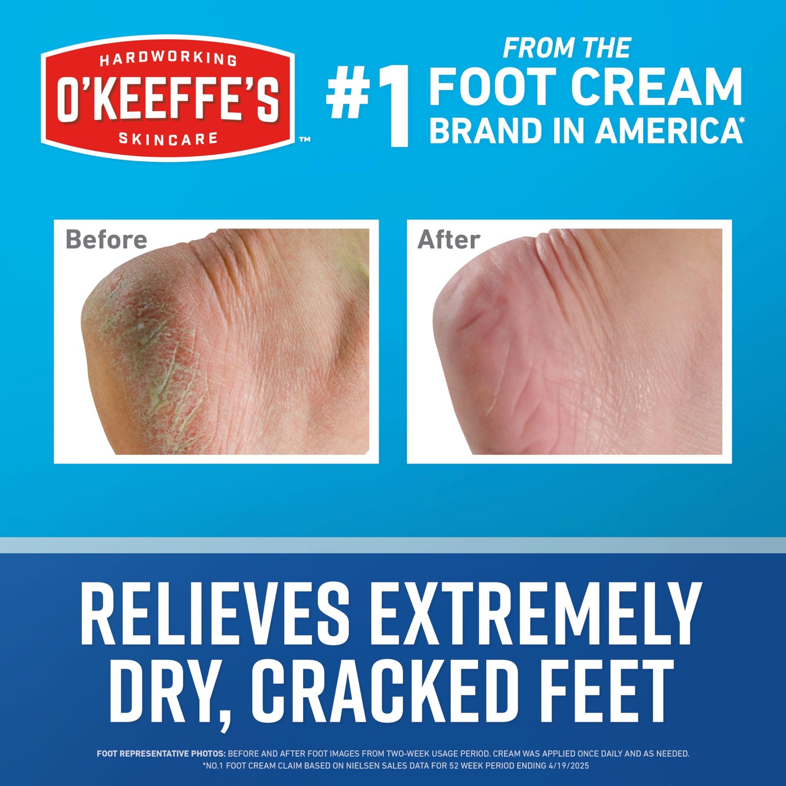Foot Cream 6.4 oz 2 Pack Cracked Dry Feet O Keeffe s Healthy OKeeffes Guaranteed