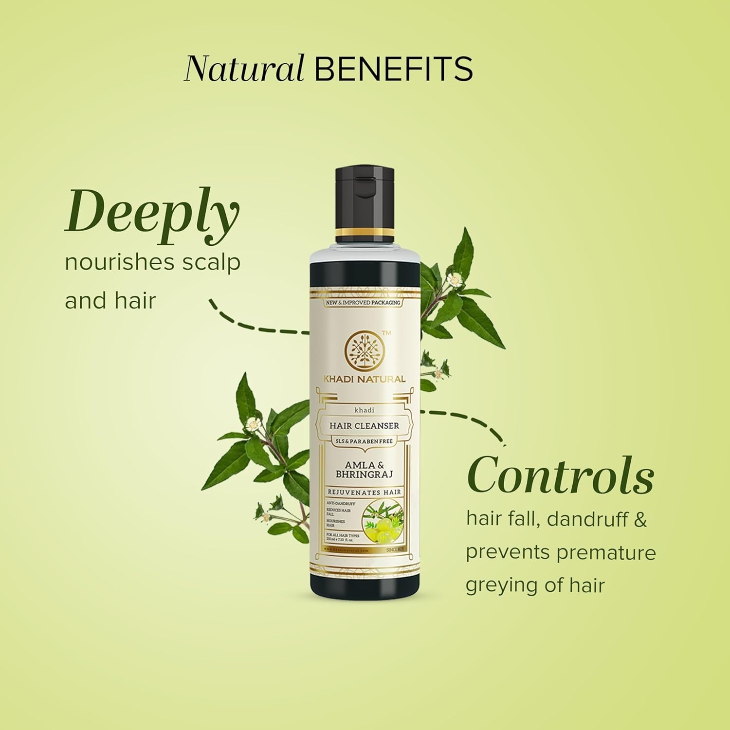 Khadi Natural Amla & Bhringraj Hair Cleanser – 210ml