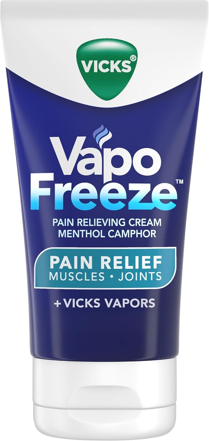 Vicks VapoFreeze Topical Pain Cream 3.0oz, Maximum Strength Menthol+ for Muscle