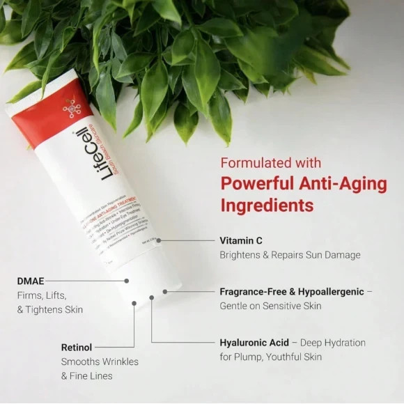 LifeCeII All-in-One Anti-Aging Wrinkle Filler Cream Retinol Hyaluronic Acid