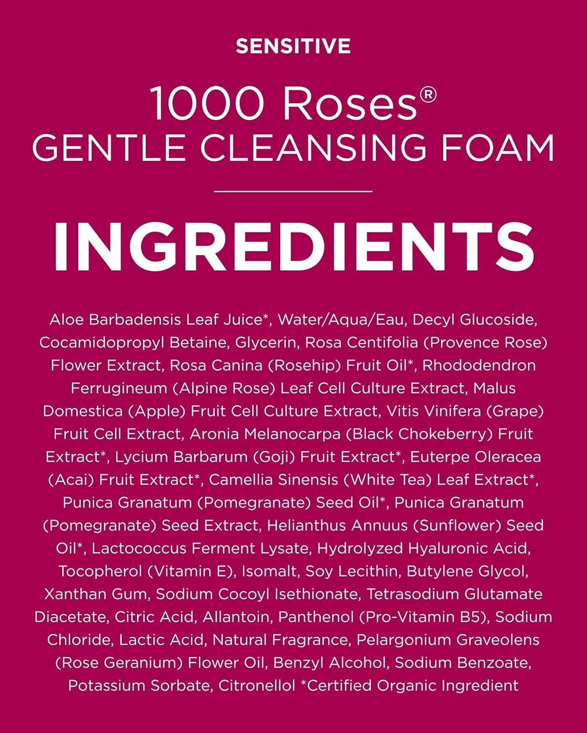 Andalou Naturals, 1000 Roses Gentle Cleansing Foam Sensitive, 5.5 Oz