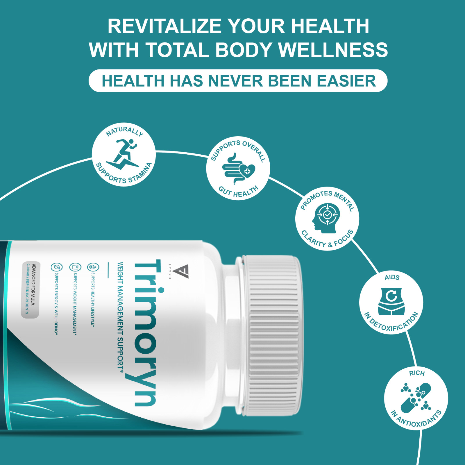 (5 Pack) Trimoryn Weight Support, Tri Moryn Keto Supplement (300 Capsules)