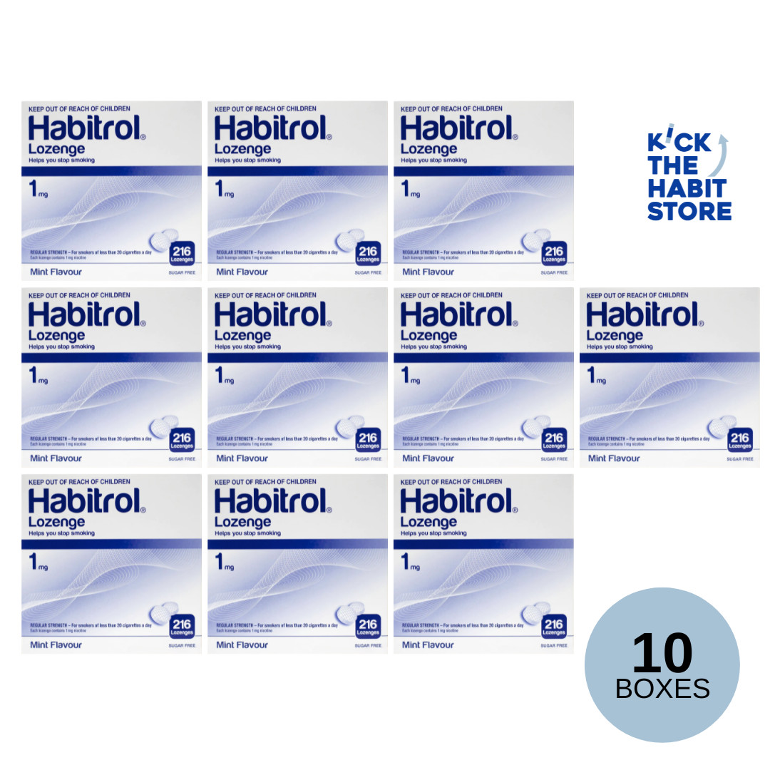 Habitrol Lozenge 1mg Mint 2160 pieces 10 Boxes Sugar Free Nicotine Quit Smoking