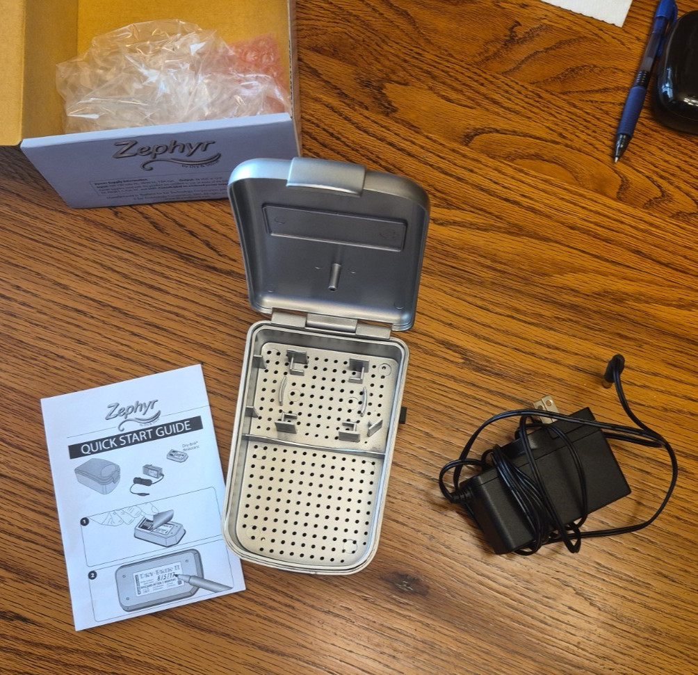 Zephyr by Dry & Store Hearing Aid Dryer & Moisture Remover Open Box