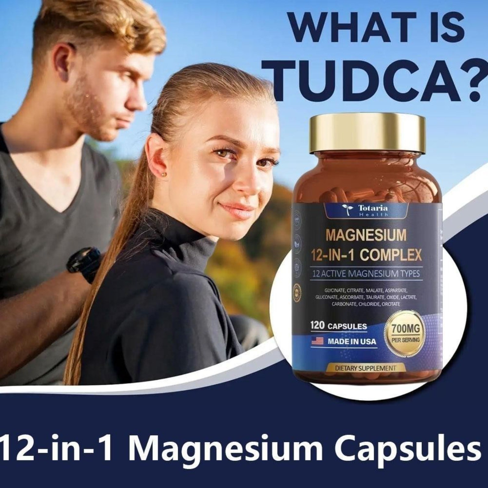 2Pack -Totaria Magnesium 12 in1 Complex 700mg – Glycinate Citrate Malate Taurate