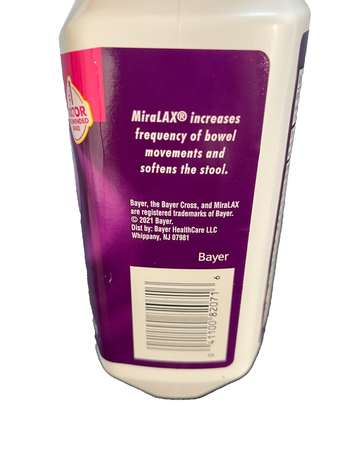 Miralax Powder 60 Daily Doses – 17.9 Oz Each – 30 Doses Each – 2 PACK