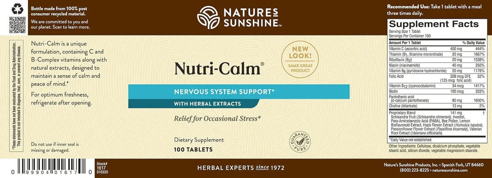 Nature’s Sunshine Nutri-Calm- Herbal Stress Relief Supplement for Natural Rel…